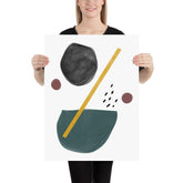 Beto Uncertain Abstract Shape Minimal Mid Century Scandi Art Matte Poster, Poster, $ 39.00, A Moment Of Now™